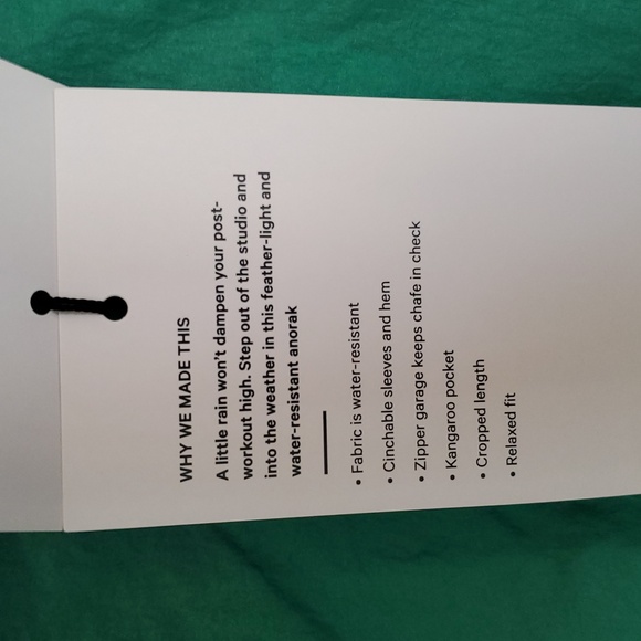 NWT Scuba Cropped Anorak Hooded Jacket Sz 10 Raceway Green - Picture 3 of 6